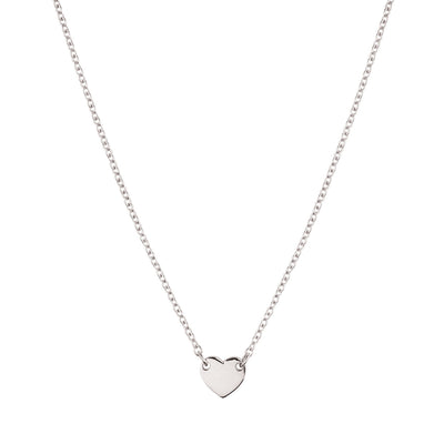 9k white gold heart necklace