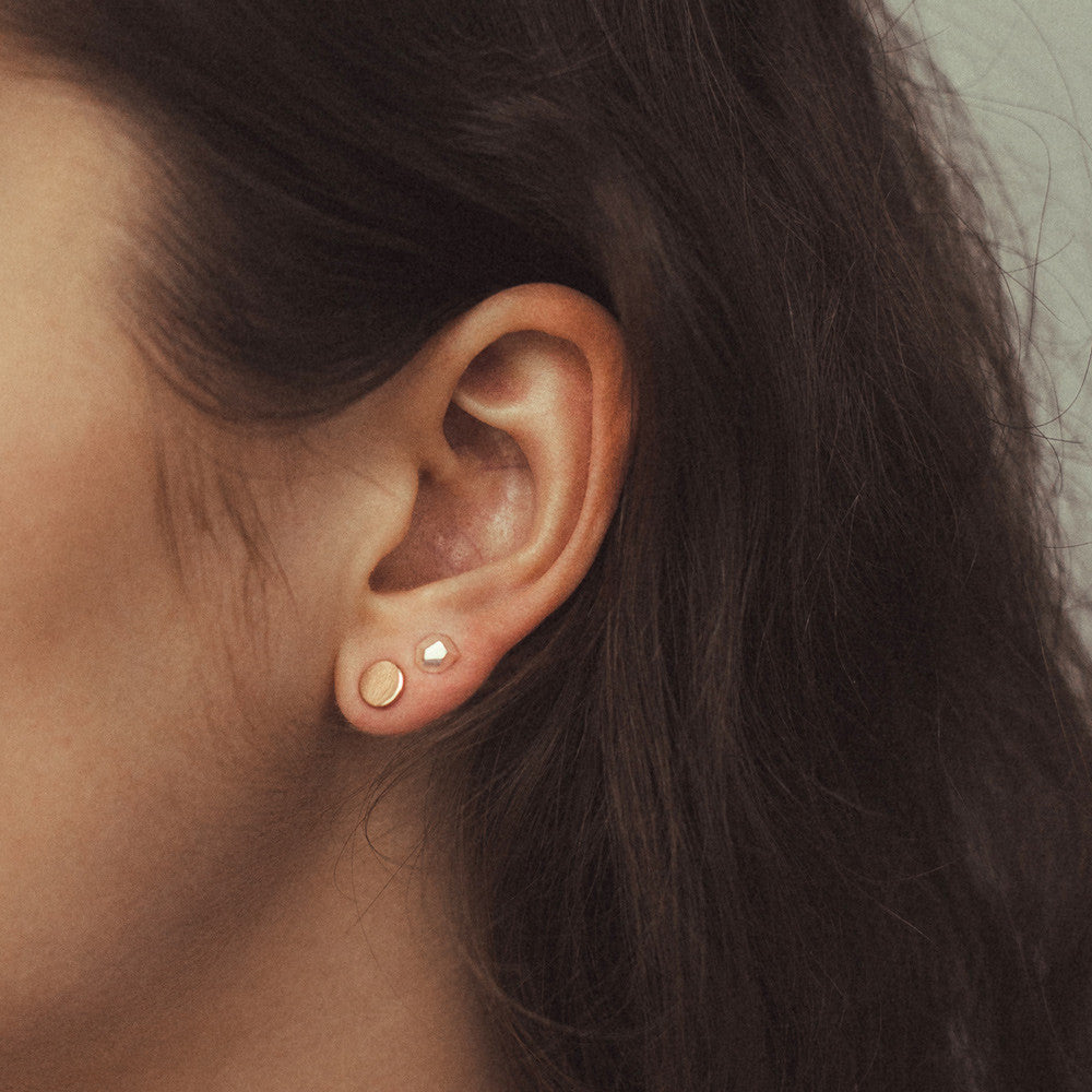 Disc Stud Earrings