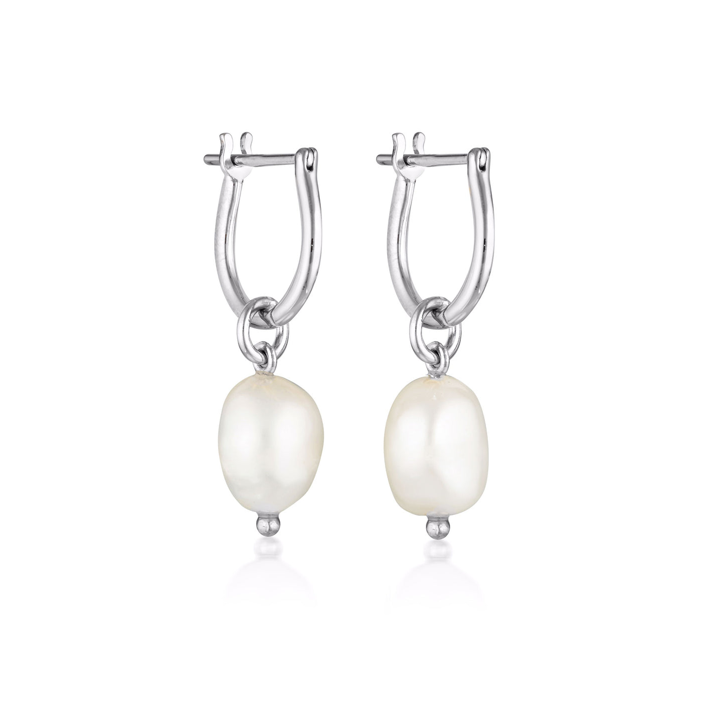 Baroque Pearl Basic Hoop Earrings