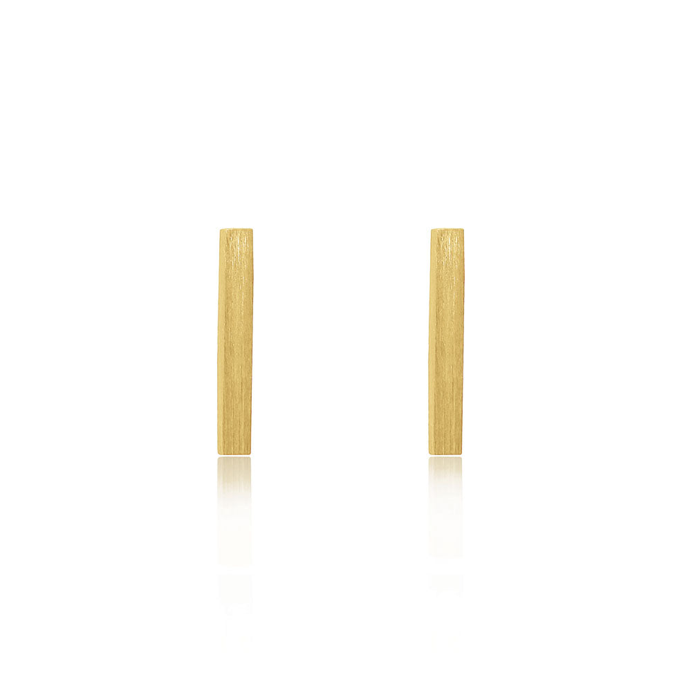 hypoallergenic gold bar stud earrings
