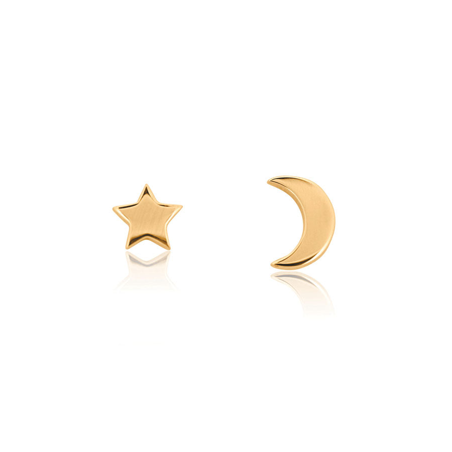 Star & Moon Stud Earrings