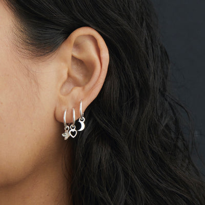 Hydrangea Huggie Hoop Earrings