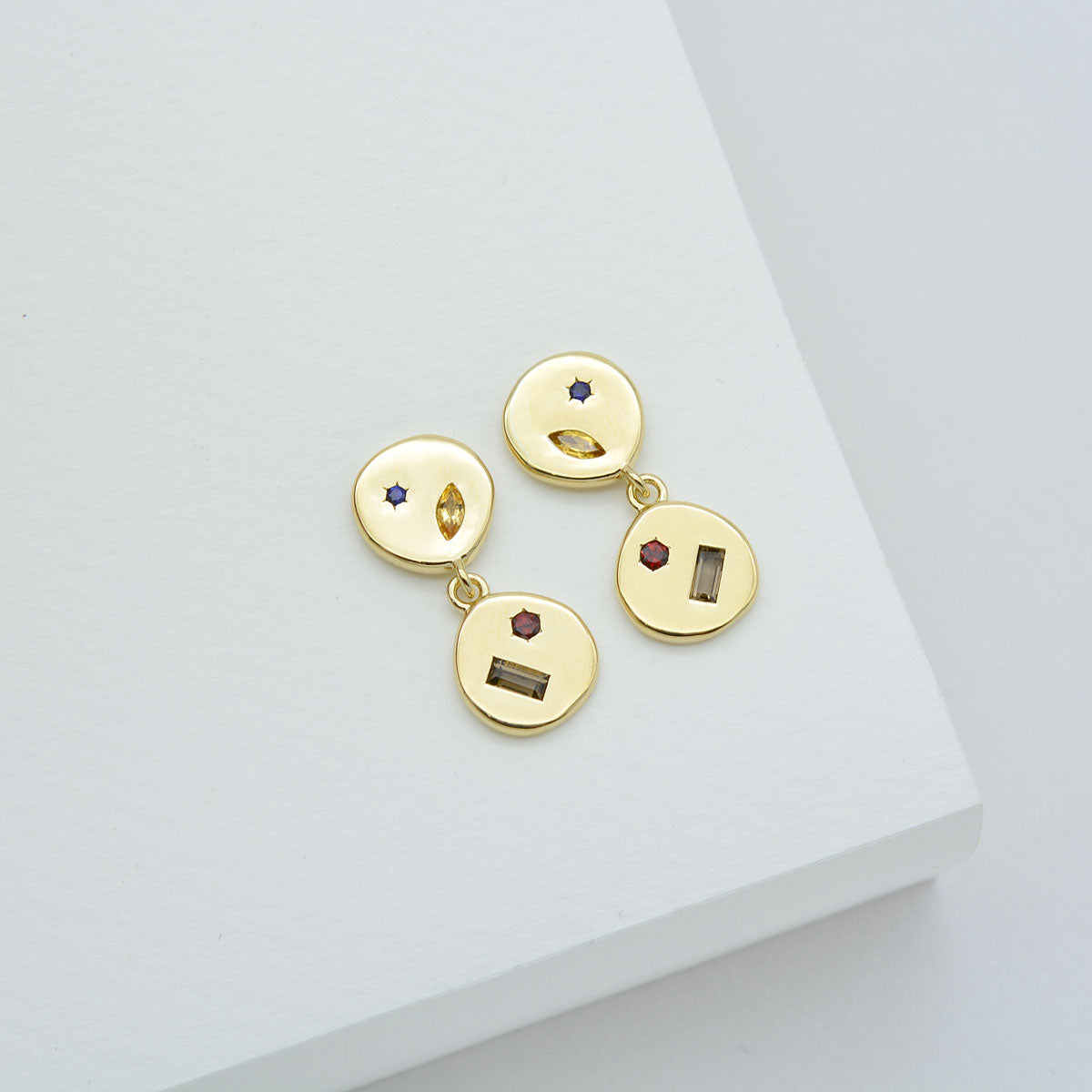 Kaleidoscopic  Double Drop Earrings