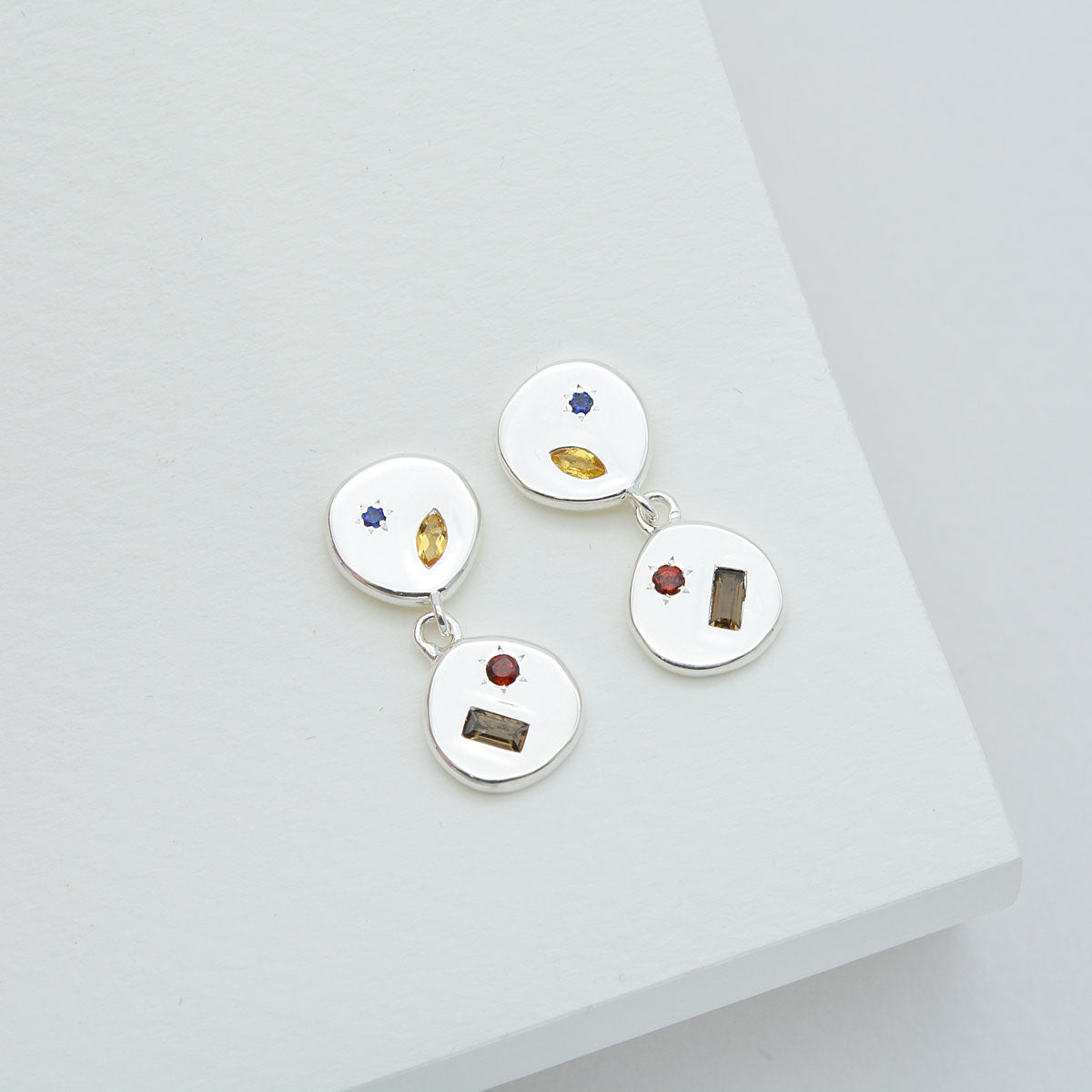 Kaleidoscopic  Double Drop Earrings