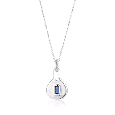 Muse Link Necklace - Created Sapphire