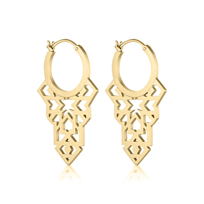 gold seventh star earrings