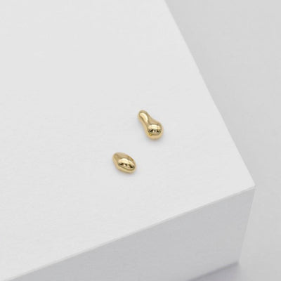 Organica Stud Earrings Gold Front