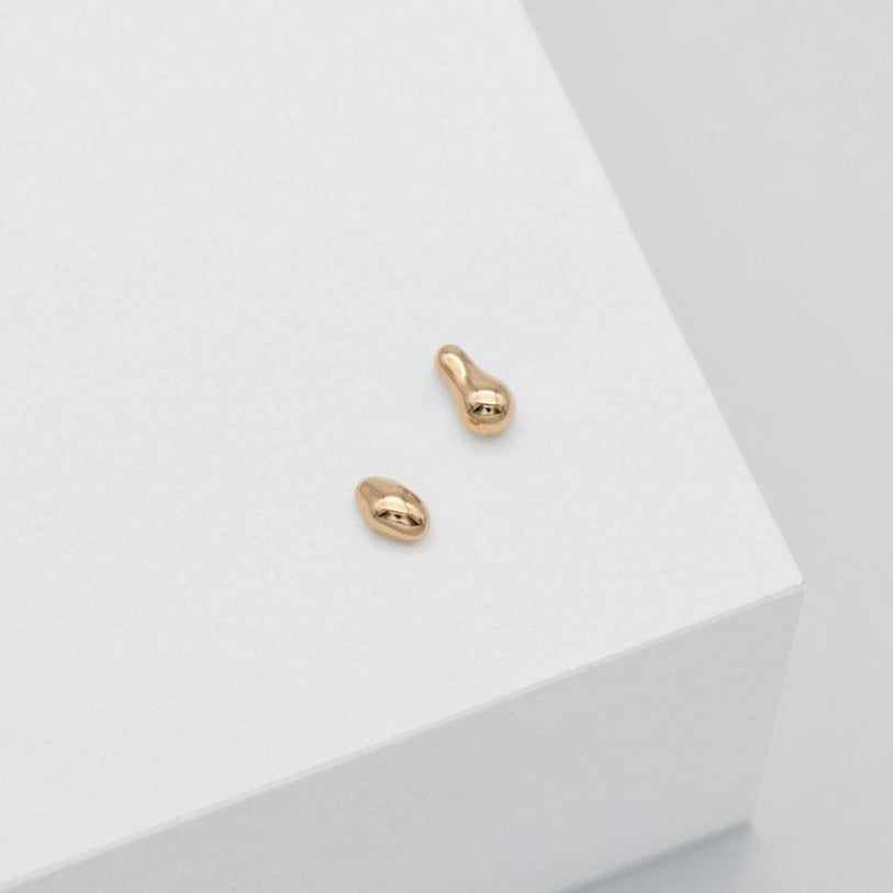 Organica Stud Earrings Rose Gold Front