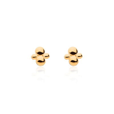 rose gold cluster stud earrings