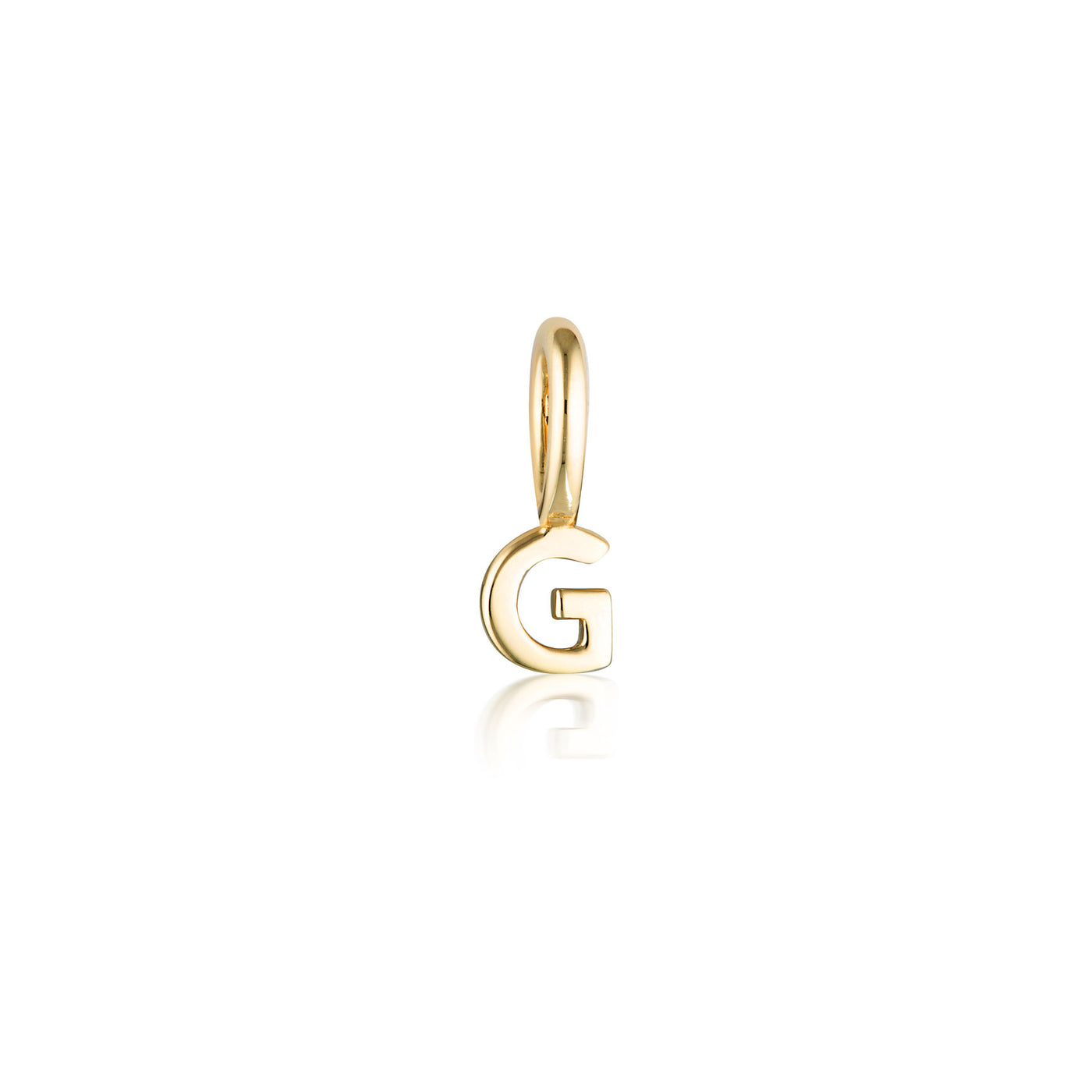 Tiny Letter Charm - 9k Gold