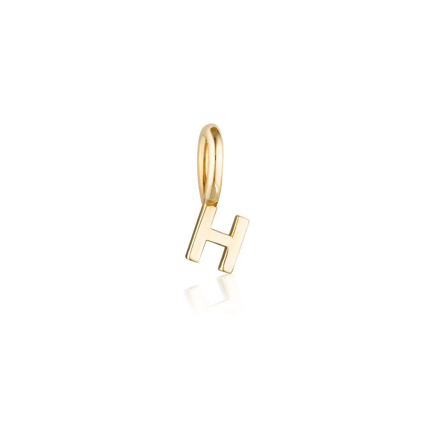 Tiny Letter Charm - 9k Gold